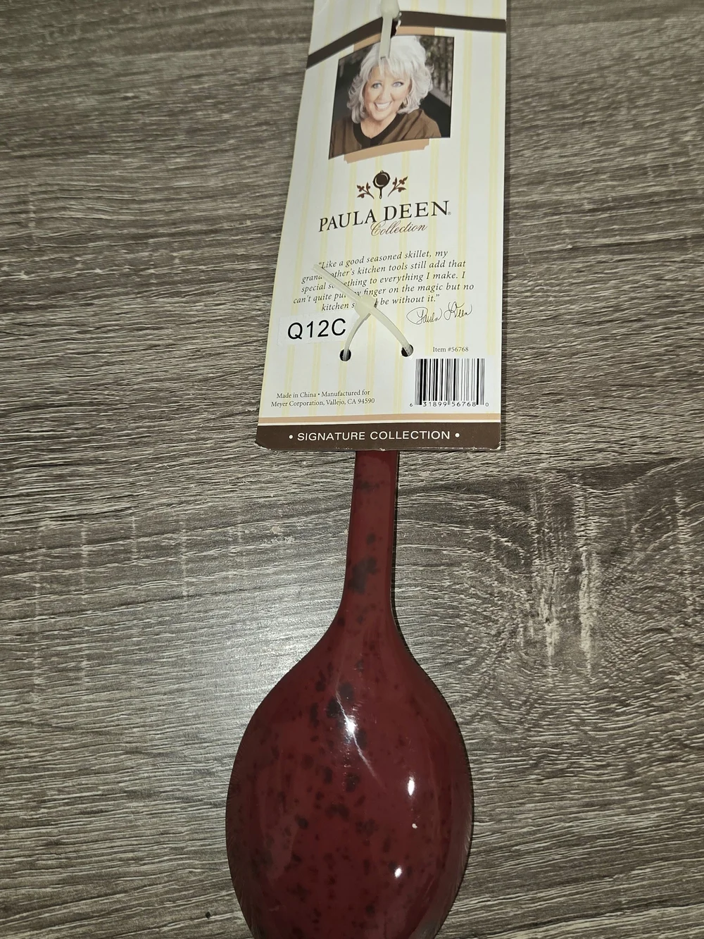 Paula Deen Signature Red Speckled Solid Spoon Melamine 12
